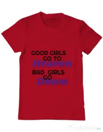 Tricou ADLER barbat Bad girls go down Rosu