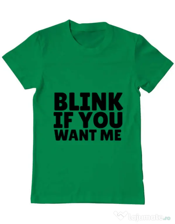 Tricou ADLER barbat Blink if you want me Verde mediu