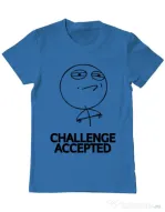 Tricou ADLER barbat Challenge Accepted Albastru azuriu