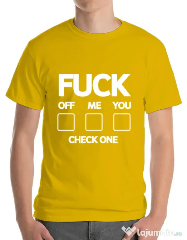Tricou ADLER barbat Check one Galben