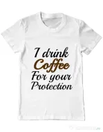 Tricou ADLER barbat Coffee for your protection Alb