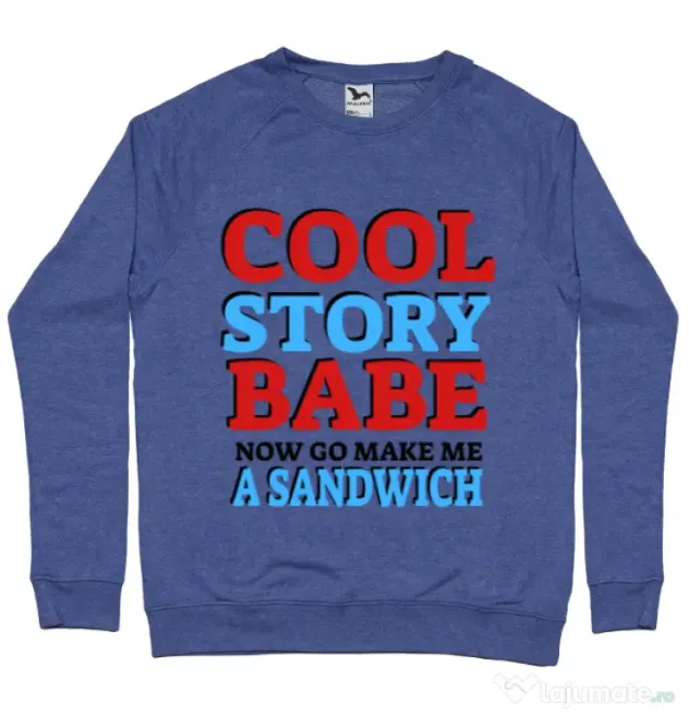 Bluza ADLER barbat Cool story babe Albastru melanj