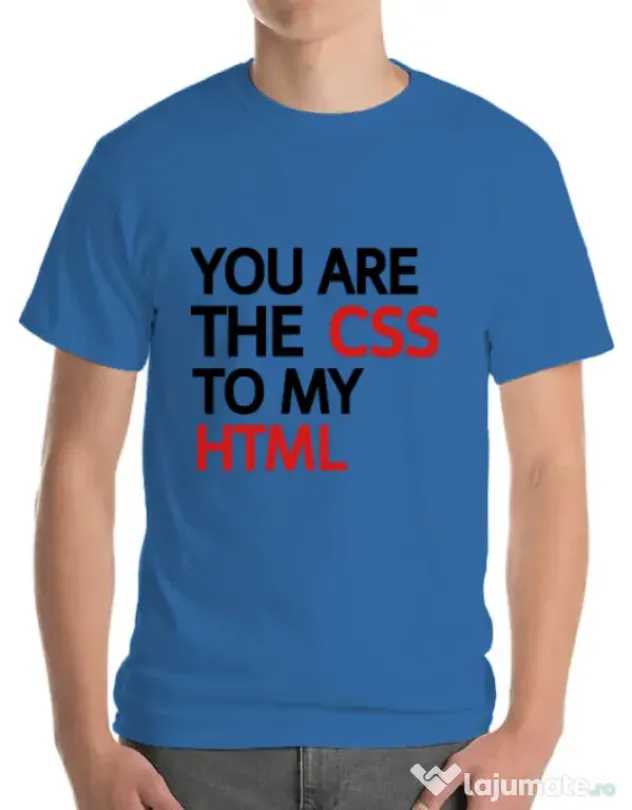 Tricou ADLER barbat CSS to HTML Albastru azuriu