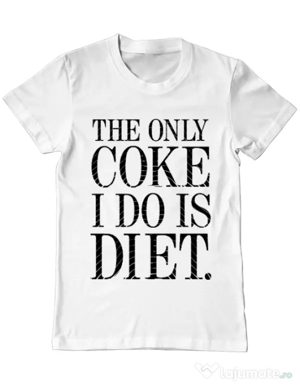 Tricou ADLER barbat Diet coke Alb