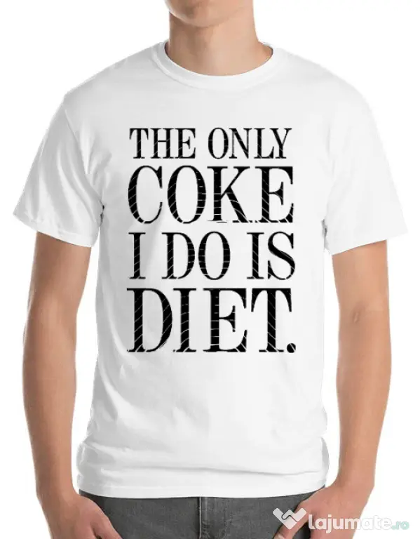 Tricou ADLER barbat Diet coke Alb