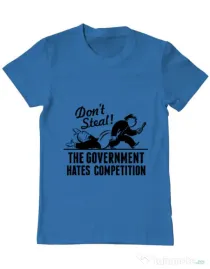 Tricou ADLER barbat Don't steal Albastru azuriu