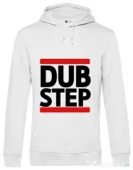 Hoodie barbat cu gluga Dubstep Alb