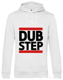 Hoodie barbat cu gluga Dubstep Alb