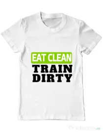 Tricou ADLER barbat Eat clean Alb