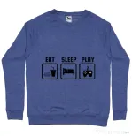 Bluza ADLER barbat Eat sleep play Albastru melanj