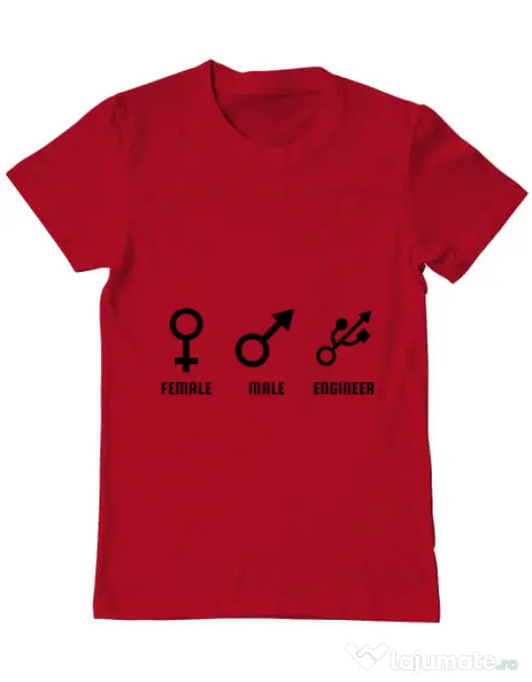 Tricou ADLER barbat Engineer sign Rosu