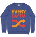 Bluza ADLER barbat Every day i'm shuffling Albastru melanj