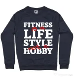Bluza ADLER barbat Fitness is not a hobby Denim inchis