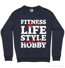 Bluza ADLER barbat Fitness is not a hobby Denim inchis