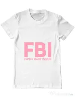Tricou ADLER barbat Funky baby inside Alb