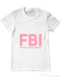 Tricou ADLER barbat Funky baby inside Alb