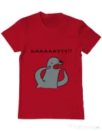 Tricou ADLER barbat Funny seal Rosu