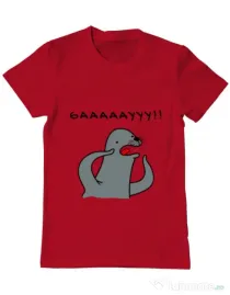 Tricou ADLER barbat Funny seal Rosu