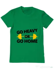 Tricou ADLER barbat Go heavy or go home Verde mediu