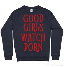 Bluza ADLER barbat Good girls watch porn Denim inchis