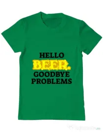 Tricou ADLER barbat Hello beer Verde mediu