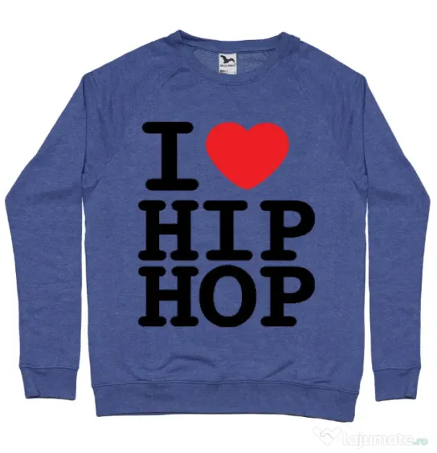 Bluza ADLER barbat I love hip hop Albastru melanj
