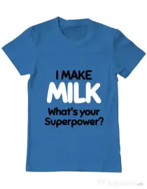 Tricou ADLER barbat I make milk Albastru azuriu