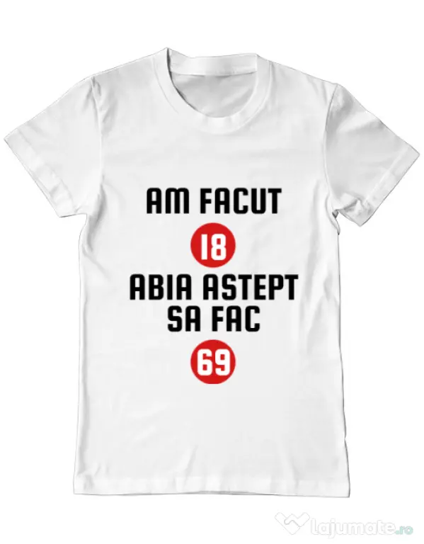 Tricou ADLER barbat Am facut 18 ani Alb