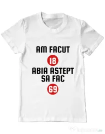 Tricou ADLER barbat Am facut 18 ani Alb
