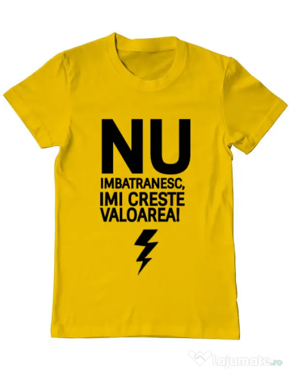 Tricou ADLER barbat Nu imbatranesc Galben