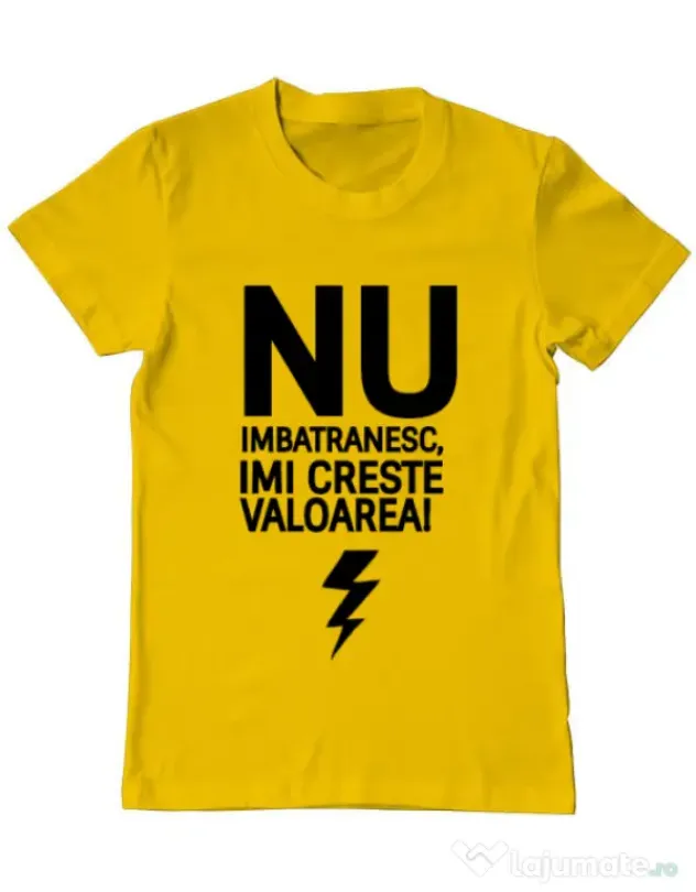 Tricou ADLER barbat Nu imbatranesc Galben