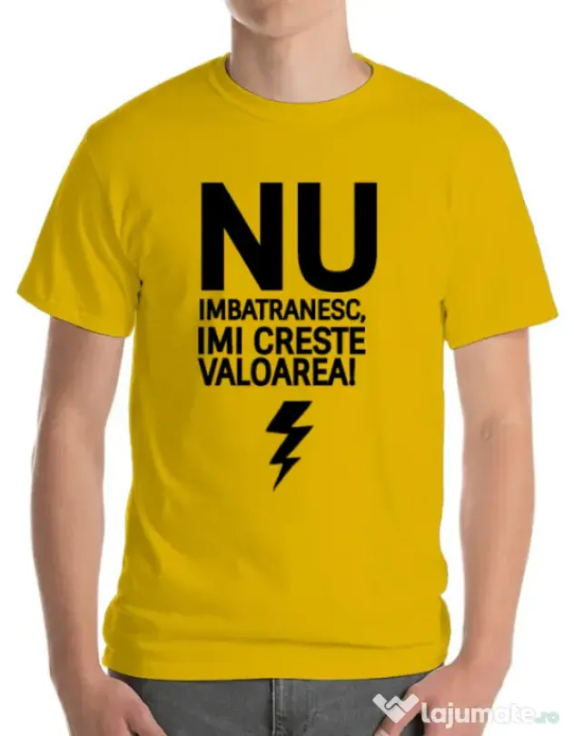 Tricou ADLER barbat Nu imbatranesc Galben