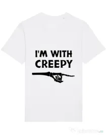 Tricou STANLEY STELLA barbat I'm with creepy Alb