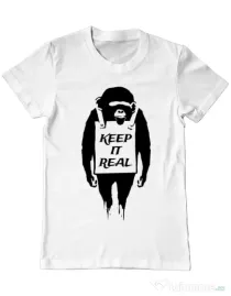 Tricou ADLER barbat Keep it real Alb