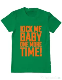 Tricou ADLER barbat Kick me baby Verde mediu
