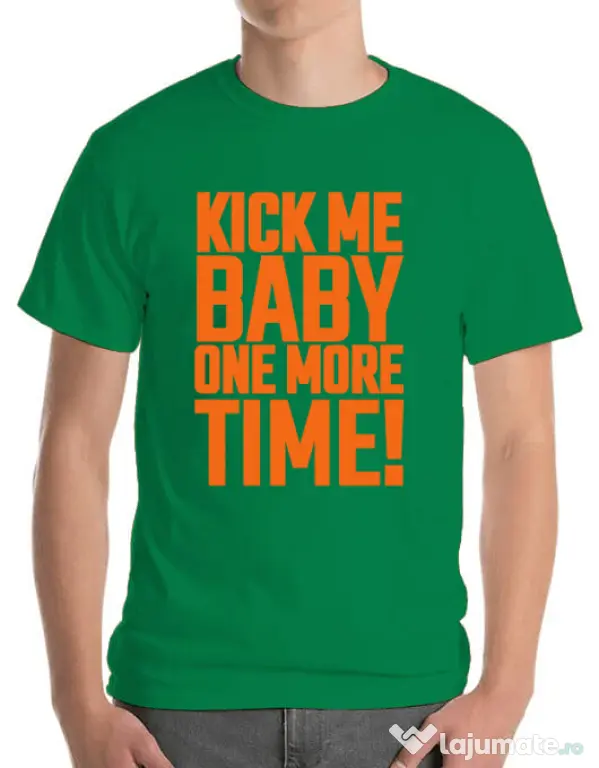 Tricou ADLER barbat Kick me baby Verde mediu