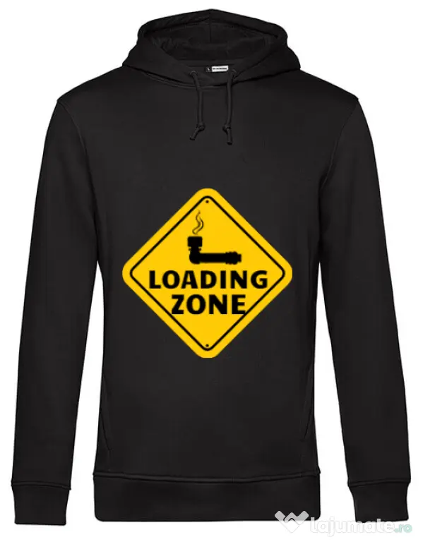 Hoodie barbat cu gluga Loading zone Negru