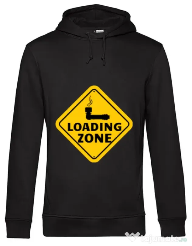 Hoodie barbat cu gluga Loading zone Negru