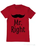 Tricou ADLER barbat Mr. right Rosu