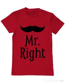 Tricou ADLER barbat Mr. right Rosu
