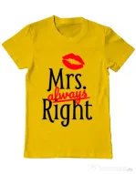 Tricou ADLER barbat Mrs always right Galben