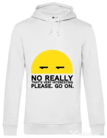 Hoodie barbat cu gluga No really Alb