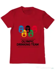 Tricou ADLER barbat Olympic drinking team Rosu