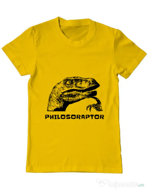 Tricou ADLER barbat Philosoraptor Galben