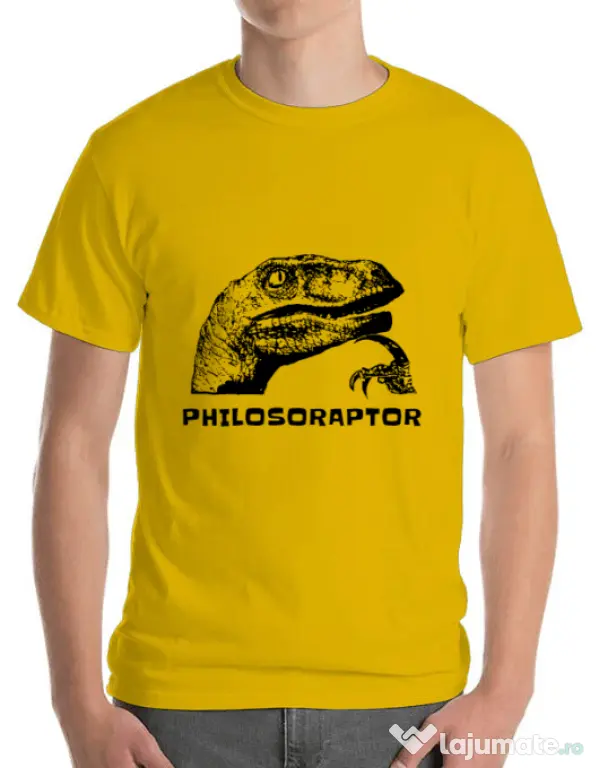 Tricou ADLER barbat Philosoraptor Galben