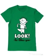 Tricou ADLER barbat He likes you Verde mediu