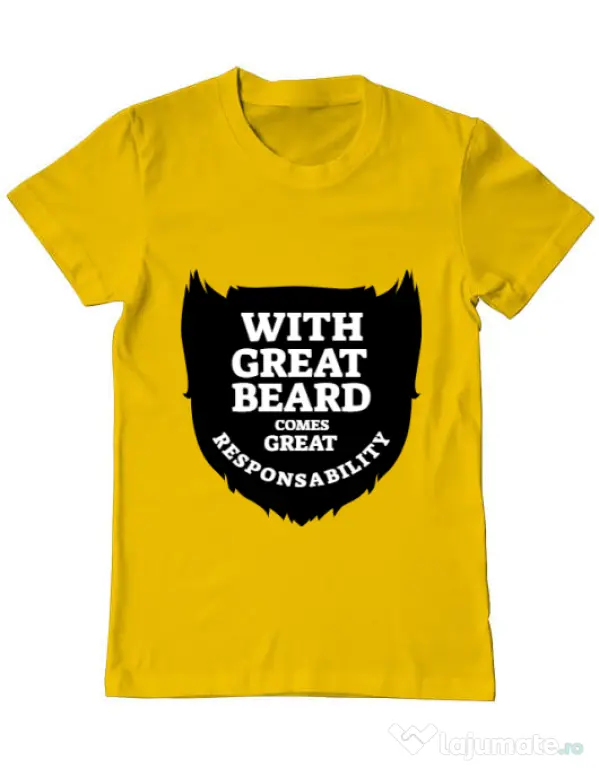 Tricou ADLER barbat The great beard Galben