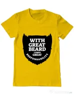Tricou ADLER barbat The great beard Galben