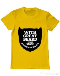 Tricou ADLER barbat The great beard Galben