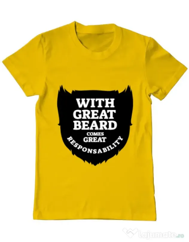 Tricou ADLER barbat The great beard Galben